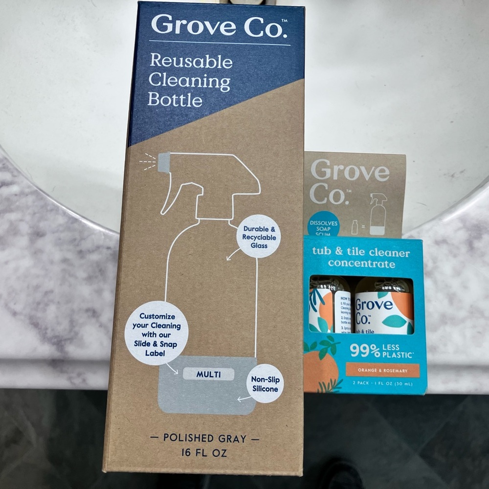 Grove Tub & Tile Starter Set PLUS 2 bottles of multipurpose cleaner consentrate